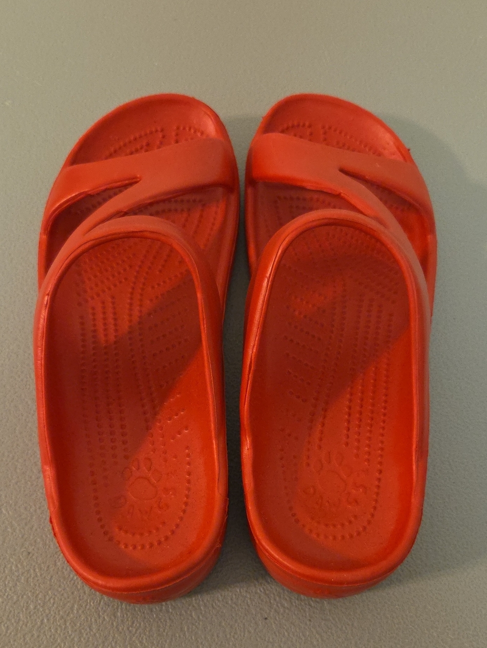 Dawgs Bright Red Slide Sandals